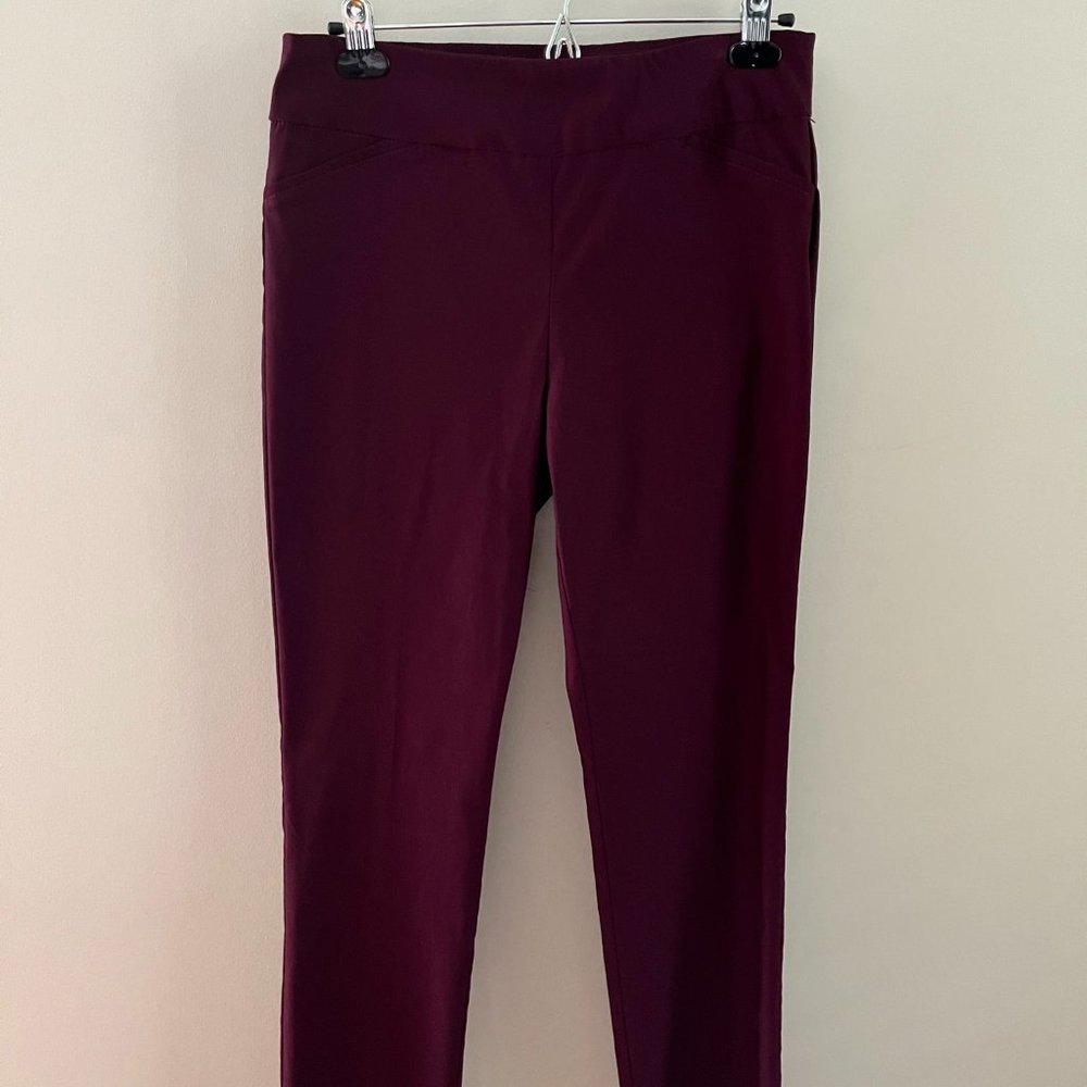 Briggs Maroon Straight Leg Trousers 8